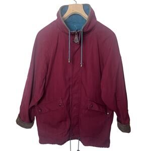 Vintage Timberland Weathergear Canvas Jacket w/ Leather Trim Men’s Sz Large